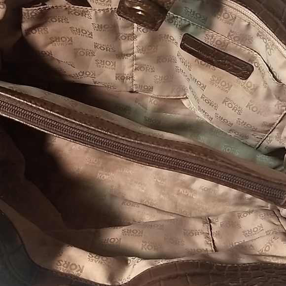 Michael Kors Python Hamilton Handbag - Picture 7 of 7